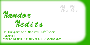 nandor nedits business card